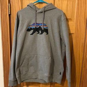 Gray Patagonian bear hoodie
